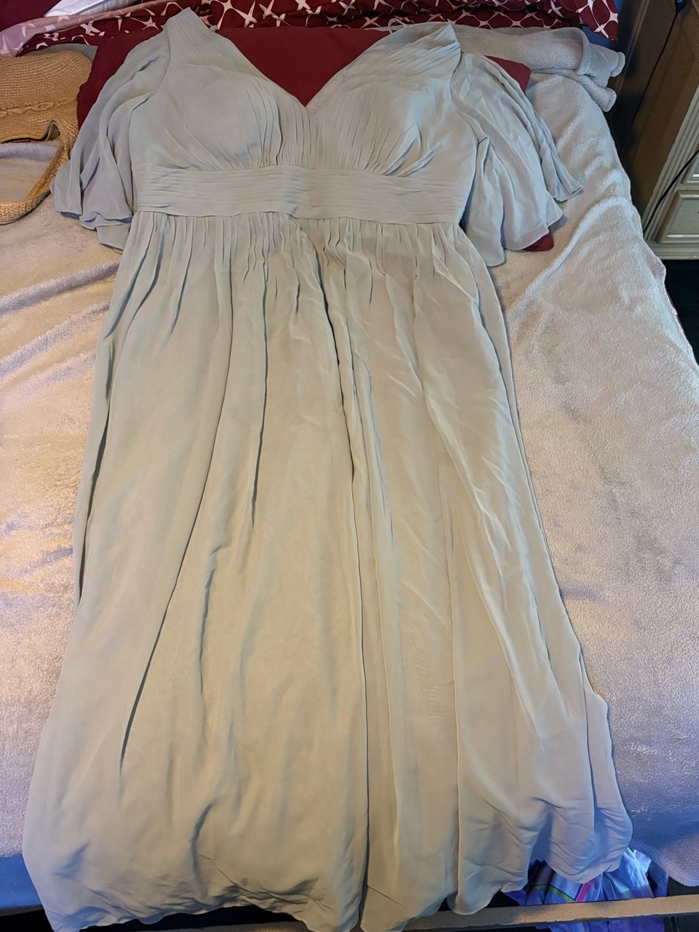 Plus Size Light Grey Gown
